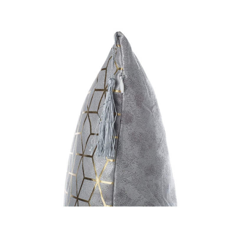 Zestaw 2 poduszek dekoracyjnych CAMELLIA 45 x 45 cm Szary Wzór geometryczny