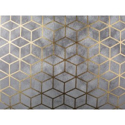 Zestaw 2 poduszek dekoracyjnych CAMELLIA 45 x 45 cm Szary Wzór geometryczny