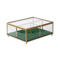 Szkatułka na biżuterię SAINTES Szkło Złoty