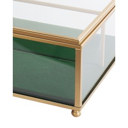 Szkatułka na biżuterię SAINTES Szkło Złoty