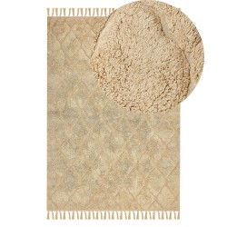 Dywan bawełniany 140 x 200 cm beżowy SANLIURFA