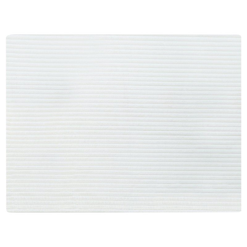 Narzuta na łóżko RAKYA Sztuczne futro 150 x 200 cm Biały