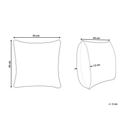 Poduszka dekoracyjna BASALIM 45 x 45 cm Beżowy Jednolity