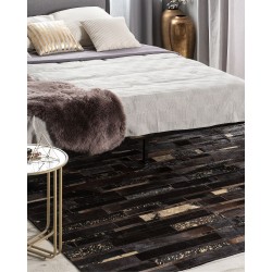 Dywan skórzany 140 x 200 cm brązowy ARTVIN