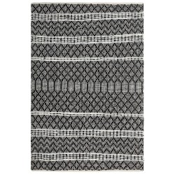 Dywan skórzany 140 x 200 cm czarny z beżowym FEHIMLI