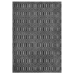 Dywan wiskozowy 160 x 230 cm szary ADATEPE