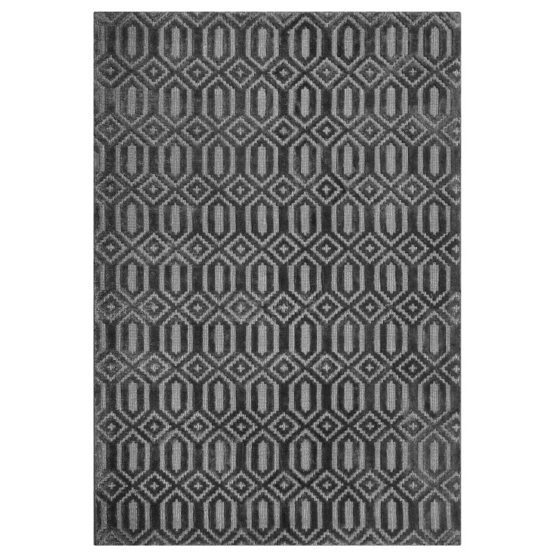 Dywan wiskozowy 160 x 230 cm szary ADATEPE