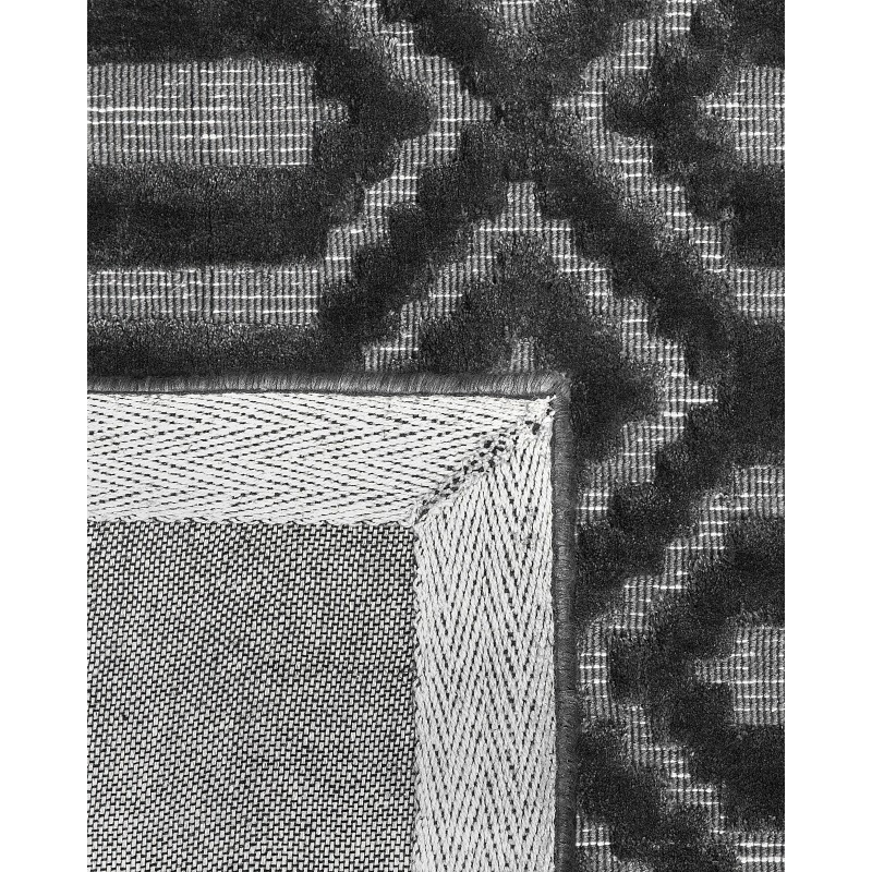 Dywan wiskozowy 160 x 230 cm szary ADATEPE