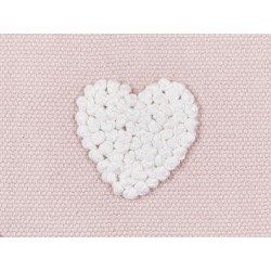 2 bawełniane poduszki dekoracyjne w serca 45 x 45 cm różowe GAZANIA