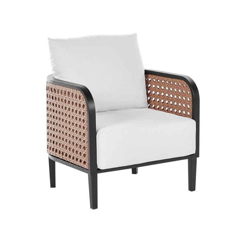 Zestaw ogrodowy ze stolikiem dla 4 osób MONTEFALCO Metal Biały