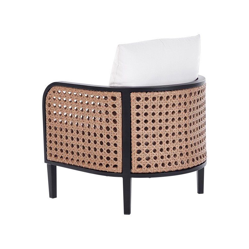 Zestaw ogrodowy ze stolikiem dla 4 osób MONTEFALCO Metal Biały