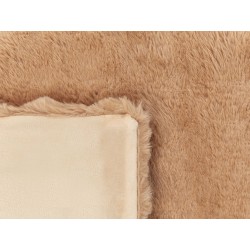 Koc SALKA Sztuczne futro 200 x 220 cm Brązowy