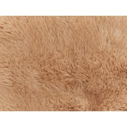 Koc SALKA Sztuczne futro 200 x 220 cm Brązowy