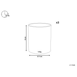 Zestaw 3 świeczek zapachowych SHEER JOY Wosk sojowy Nuty kwiatowe