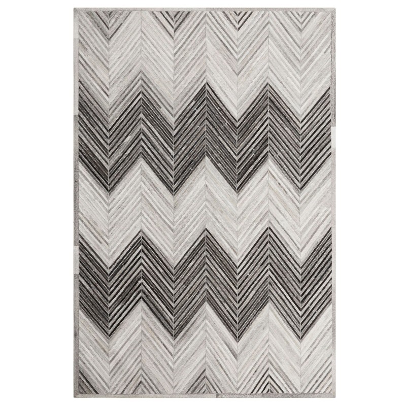 Dywan skórzany 160 x 230 cm szary AYTEPE