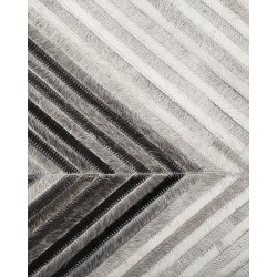 Dywan skórzany 160 x 230 cm szary AYTEPE