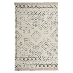 Dywan bawełniany 140 x 200 cm beżowo-czarny ZEYNE