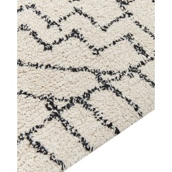 Dywan bawełniany 140 x 200 cm beżowo-czarny ZEYNE