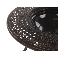 Stół ogrodowy MANFRIA 105 cm 105 cm Metal Ciemnobrązowy