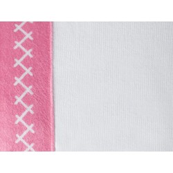 2 bawełniane poduszki dekoracyjne z frędzlami 30 x 50 cm biało-różowe LOVELY