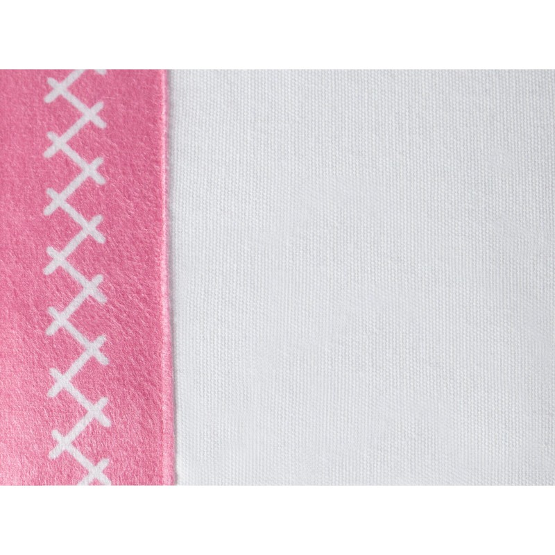 2 bawełniane poduszki dekoracyjne z frędzlami 30 x 50 cm biało-różowe LOVELY