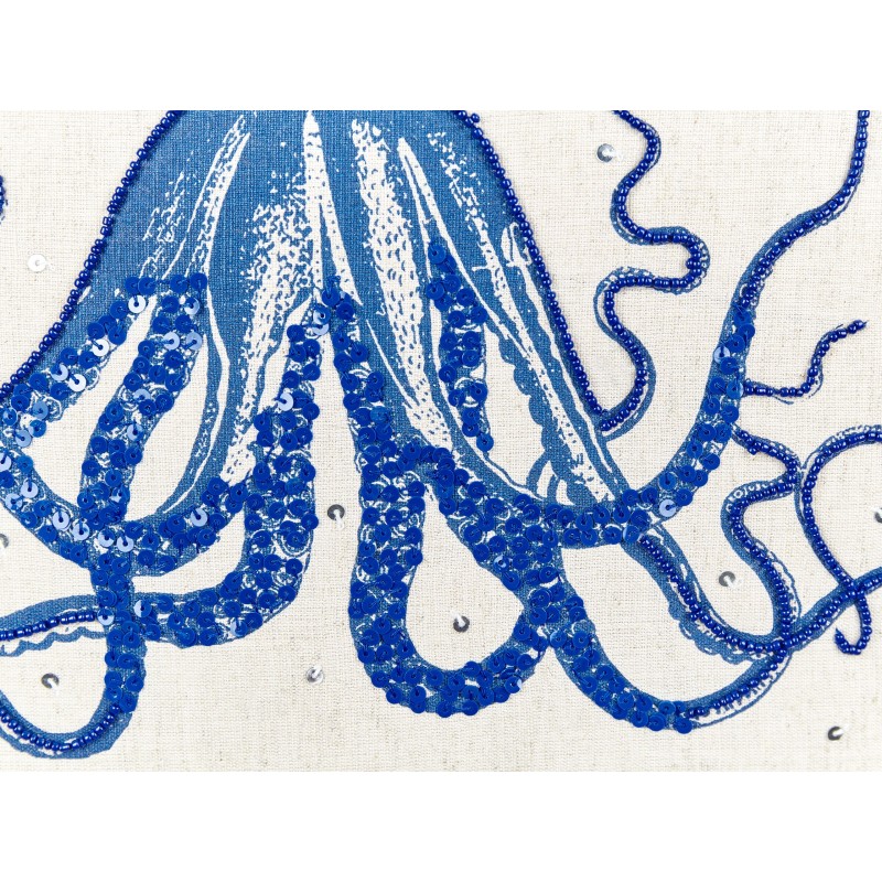 Poduszka dekoracyjna ACROPORA Len 45 x 45 cm Beżowy Wzór zwierzęcy