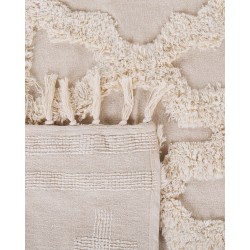 Dywan bawełniany 140 x 200 cm beżowy SULUOVA