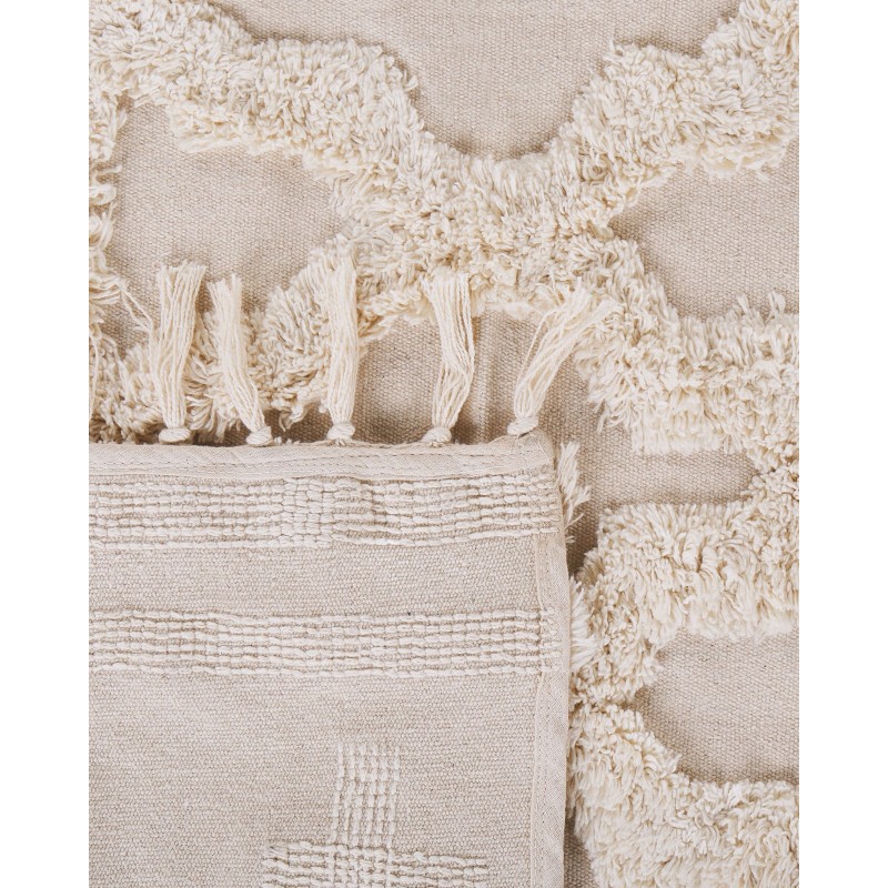 Dywan bawełniany 140 x 200 cm beżowy SULUOVA