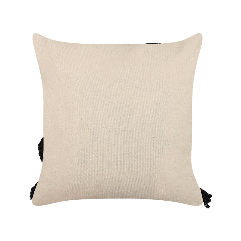 Zestaw 2 poduszek dekoracyjnych FUCHSIA Bawełna 45 x 45 cm Jasnobeżowy Wzór geometryczny