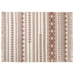 Koc JORHAT Bawełna 130 x 180 cm Beżowy