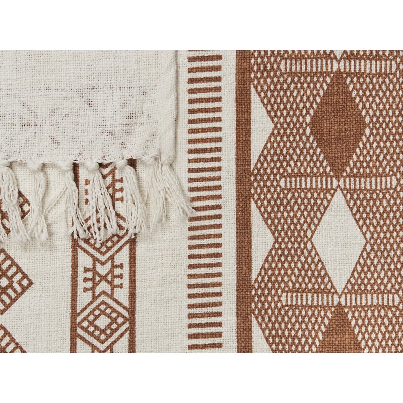Koc JORHAT Bawełna 130 x 180 cm Beżowy