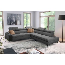 Venna IX Ecksofa mit Schlaffunktion, USB-Anschluss und aufklappbar