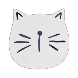 Dywan dziecięcy kot ⌀ 100 cm biały KITTY