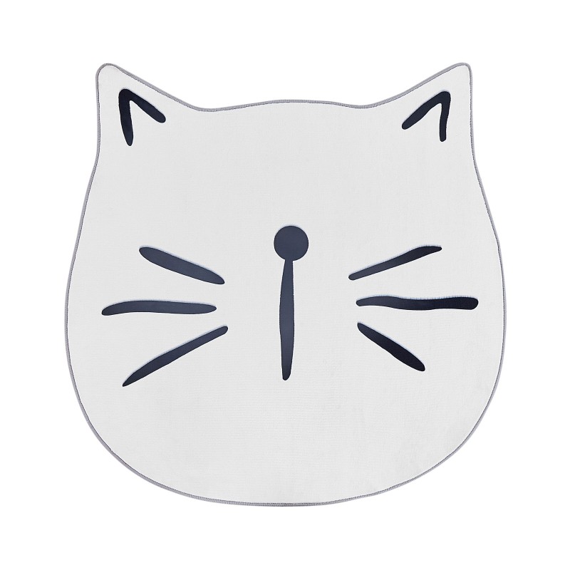 Dywan dziecięcy kot ⌀ 100 cm biały KITTY