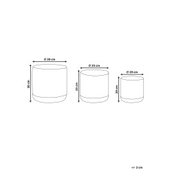 Zestaw 3 koszy BASIMA Bawełna Czarny