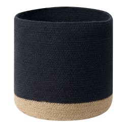 Zestaw 3 koszy BASIMA Bawełna Czarny