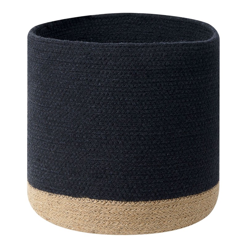 Zestaw 3 koszy BASIMA Bawełna Czarny