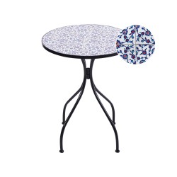 Stolik bistro CAMPRENA 60 cm 60 cm Metal Czarny