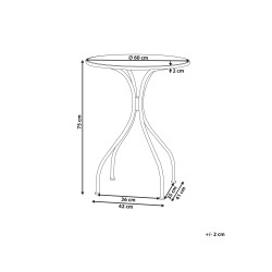 Stolik bistro CAMPRENA 60 cm 60 cm Metal Czarny