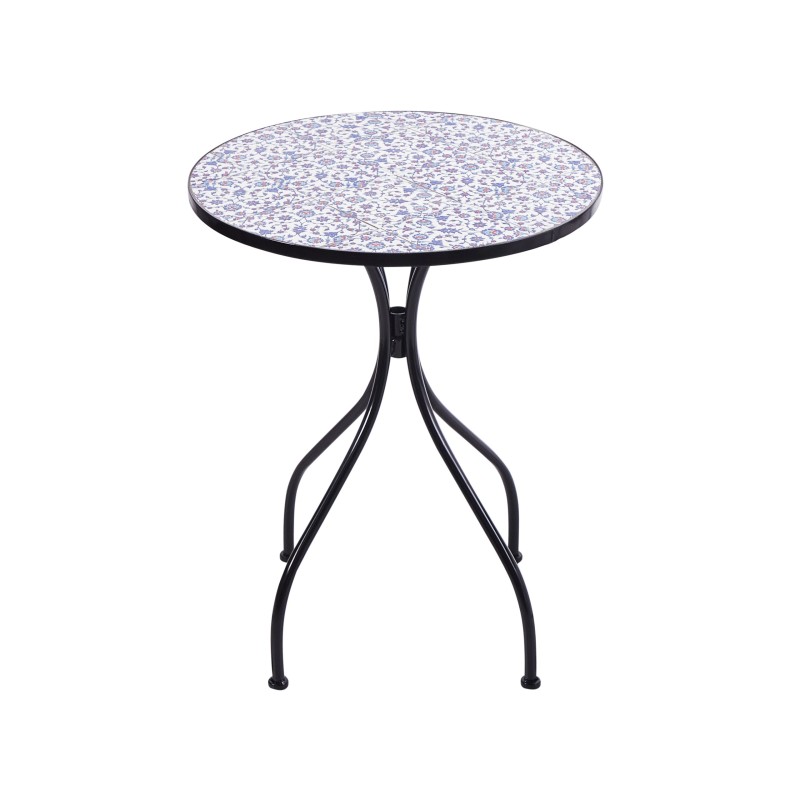 Stolik bistro CAMPRENA 60 cm 60 cm Metal Czarny