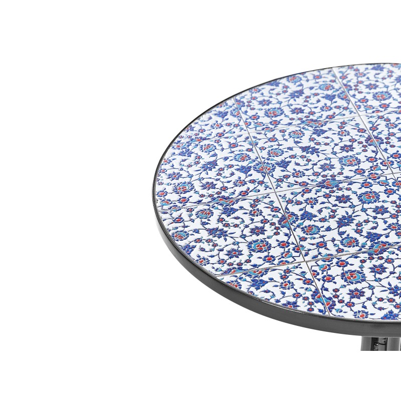 Stolik bistro CAMPRENA 60 cm 60 cm Metal Czarny