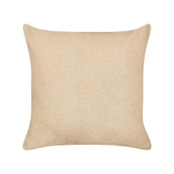 Zestaw 2 poduszek dekoracyjnych LEUZEA Boucle 60 x 60 cm Piaskowy Jednolity
