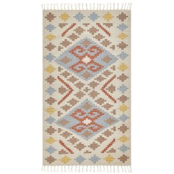 Dywan bawełniany kilim 80 x 150 cm wielokolorowy ATAN