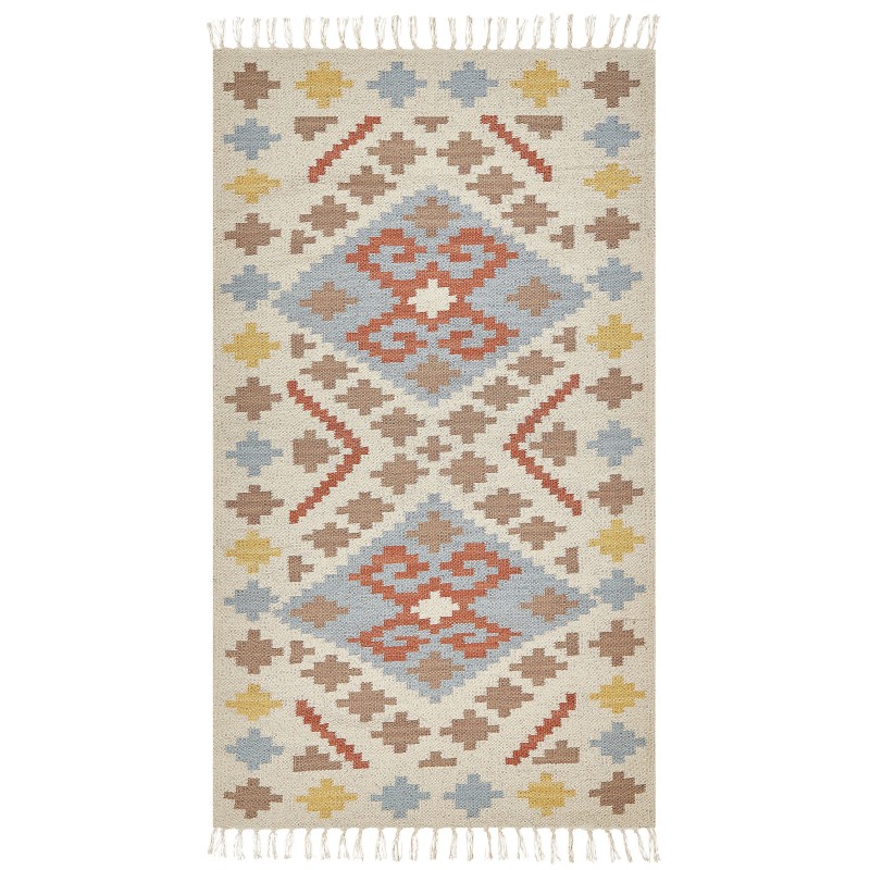 Dywan bawełniany kilim 80 x 150 cm wielokolorowy ATAN
