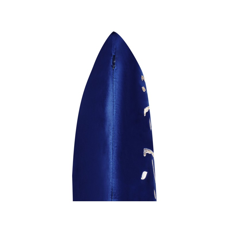 Zestaw 2 poduszek dekoracyjnych MERINGUE Welur 45 x 45 cm Ciemnoniebieski Wzór świąteczny