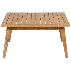 Narożnik ogrodowy ze stolikiem dla 5 osób ALCAMO Lewostronny Drewno akacjowe Jasnobeżowy