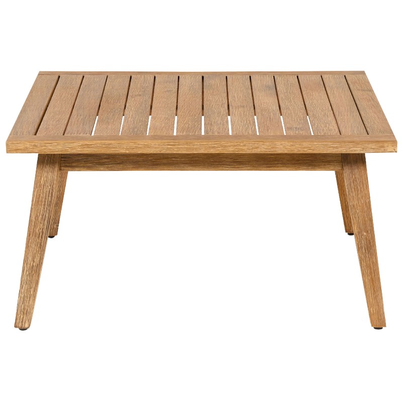 Narożnik ogrodowy ze stolikiem dla 5 osób ALCAMO Lewostronny Drewno akacjowe Jasnobeżowy