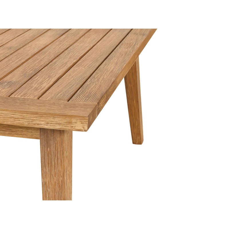 Narożnik ogrodowy ze stolikiem dla 5 osób ALCAMO Lewostronny Drewno akacjowe Jasnobeżowy