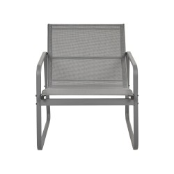 Zestaw ogrodowy ze stolikiem dla 4 osób BARREA Metal Szary