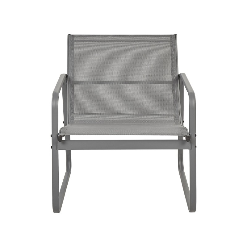 Zestaw ogrodowy ze stolikiem dla 4 osób BARREA Metal Szary